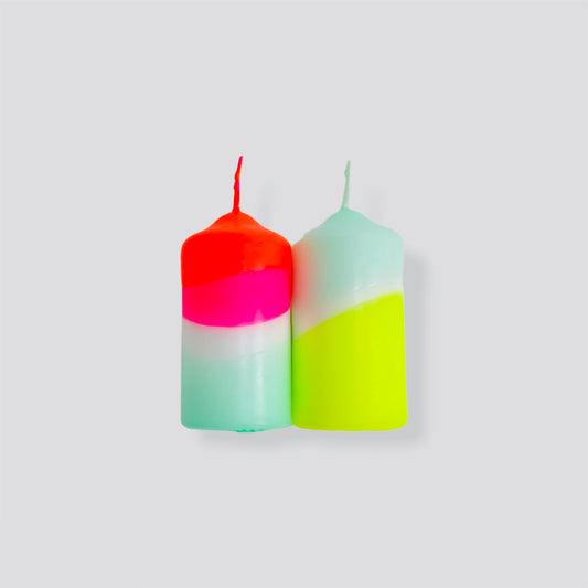 Candle Neon Dip-Dye short - Rainbow Wings (set of 2)