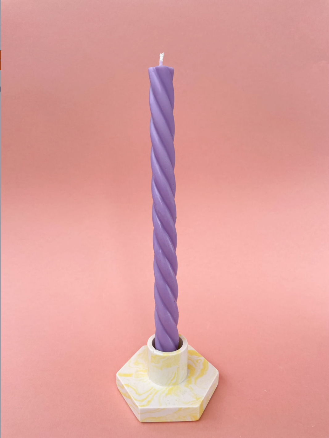 Twisted Candle Pastel Purple Vegan